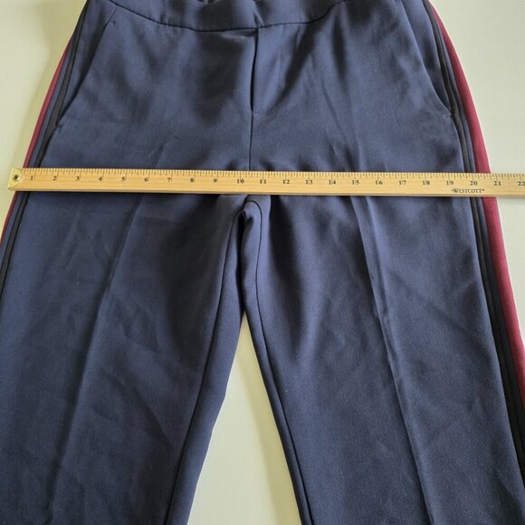 Old Navy Pants Womens 12 Navy Three Side Stripes High Waist Pull On Pockets Boho - Picture 7 of 16